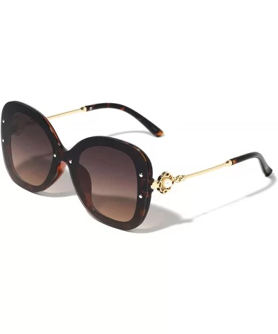 Arlington Round Flat Butterfly Pearl Sunglasses - Brown Demi - C01974497ET $12.94 Butterfly