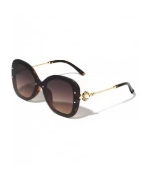 Arlington Round Flat Butterfly Pearl Sunglasses - Brown Demi - C01974497ET $12.94 Butterfly