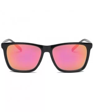 New Men Women Fashion Casual Square Shape Sunglasses UV Protected Chic Eyewear Unisex Sunglasses - Black Pink - C51952AZRI0 $...