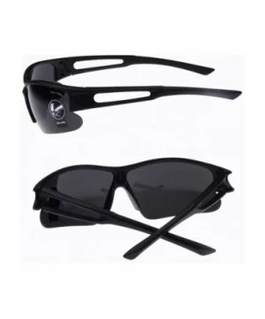 Crazy High Explosion-Proof Profile Sport Cycling Triathlon Sunglasses - Black Frame Full Gray Lenses - 7F453633311 $4.67 Goggle