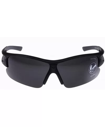 Crazy High Explosion-Proof Profile Sport Cycling Triathlon Sunglasses - Black Frame Full Gray Lenses - 7F453633311 $4.67 Goggle