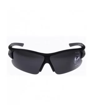 Crazy High Explosion-Proof Profile Sport Cycling Triathlon Sunglasses - Black Frame Full Gray Lenses - 7F453633311 $4.67 Goggle