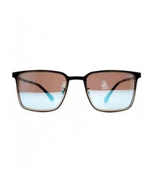 p646 Square Design Polarized - for Womens-Mens 100% UV PROTECTION - Black-lightbluemirror - C1192TG0IC4 $22.03 Square