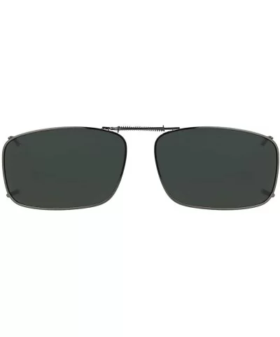 Haven-19 Rec Rectangular Clip On Sunglasses - Gray - CA196GRQSEI $22.92 Rectangular