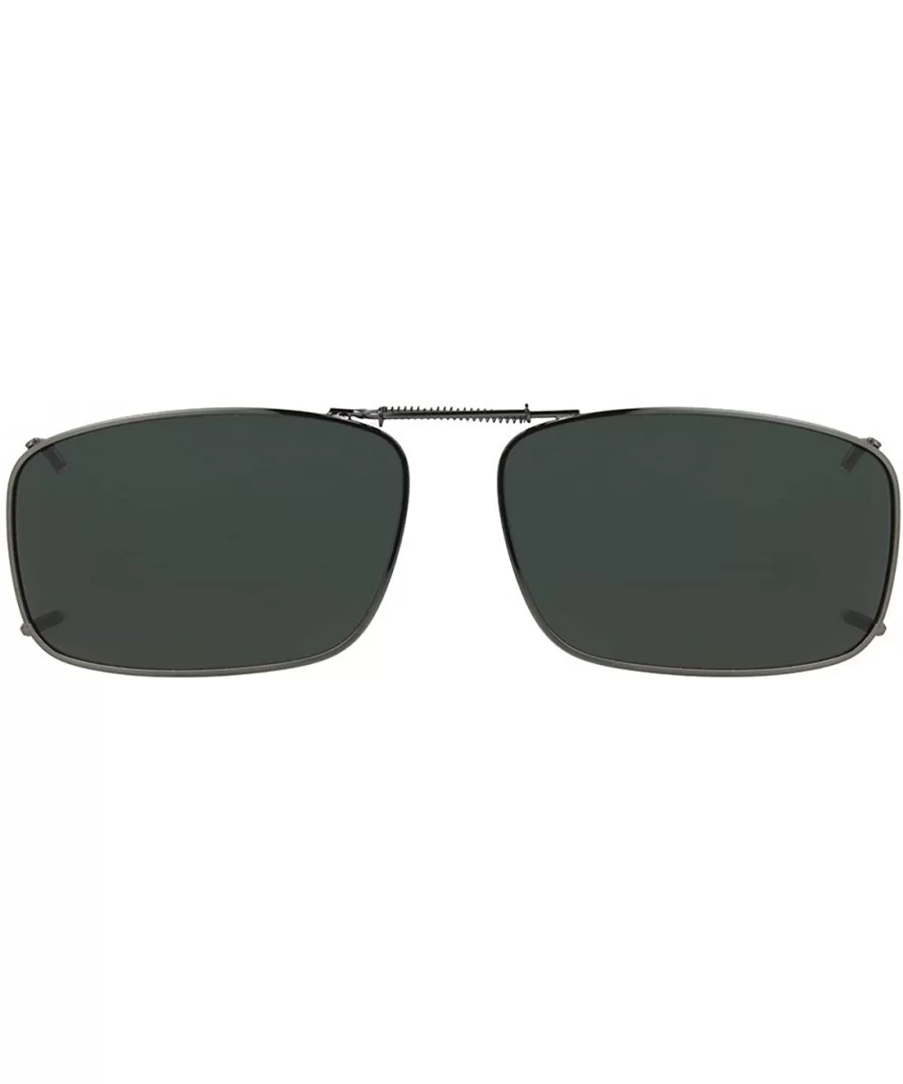 Haven-19 Rec Rectangular Clip On Sunglasses - Gray - CA196GRQSEI $22.92 Rectangular