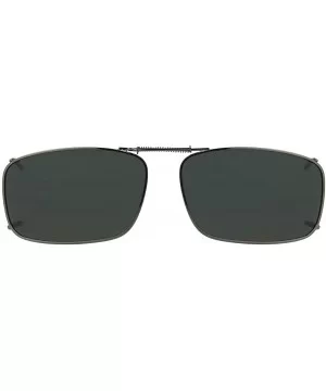 Haven-19 Rec Rectangular Clip On Sunglasses - Gray - CA196GRQSEI $22.92 Rectangular