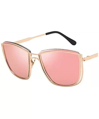 Unisex Vintage Polarized Sunglasses Retro Eyewear Fashion Radiation Protection Eye Glasses - Pink - CI18S9OZHZK $3.22 Wrap