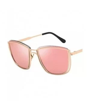 Unisex Vintage Polarized Sunglasses Retro Eyewear Fashion Radiation Protection Eye Glasses - Pink - CI18S9OZHZK $3.22 Wrap