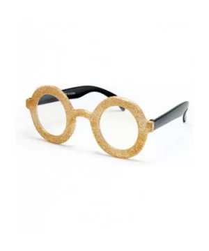 Newbee Fashion Round Costume Glitter Party Halloween Glasses - Gold - CV1190QROG5 $8.37 Round