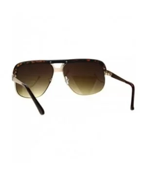 Mens Fashion Sunglasses Designer Style Flat Top Square Frame UV 400 - Tortoise (Brown) - CE187Q5UW74 $7.58 Square