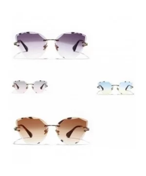 Retro Personalized Metal Frame Sun Glasses Colored Lens Cat Eye BorderlColorful Crystal Texture Sunglasses - C1197A2YWNS $21....