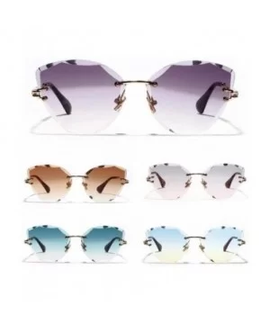 Retro Personalized Metal Frame Sun Glasses Colored Lens Cat Eye BorderlColorful Crystal Texture Sunglasses - C1197A2YWNS $21....