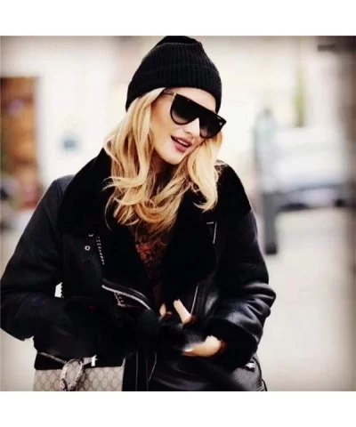 Fashion Ladies Flat Top Sunglasses Women Luxury Brand Designer Black Gray - Leopard Gray - CD18XE9SDU0 $7.38 Aviator