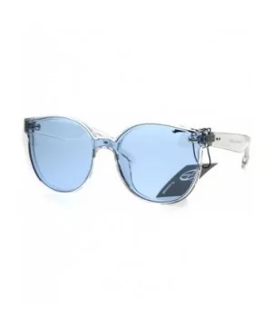 Hipster Round Horned Geek Nerdy Plastic Sunglasses - Blue - CW1869QMH36 $5.88 Round