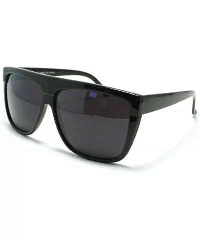 All Black Flat Top Oversized Mobster Shade - C4119JOA3KB $7.38 Oversized