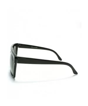 All Black Flat Top Oversized Mobster Shade - C4119JOA3KB $7.38 Oversized