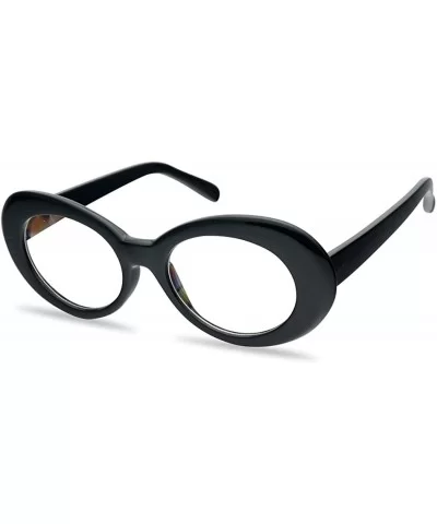 Original Classic Dark Oval Lens Kurt Cobain Inspired Nirvana Bold Trending Sunglasses - Black - Clear - CQ1864AM4S8 $6.69 Oval