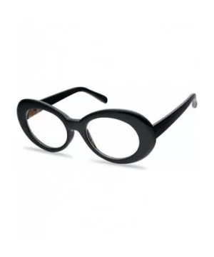 Original Classic Dark Oval Lens Kurt Cobain Inspired Nirvana Bold Trending Sunglasses - Black - Clear - CQ1864AM4S8 $6.69 Oval