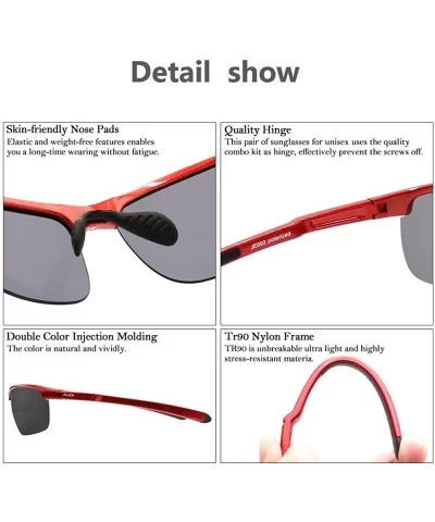 Polarized Sports Sunglasses for men women Baseball Running Cycling Fishing Golf Tr90 ultralight Frame JE001 - C118LDH0OWQ $18...