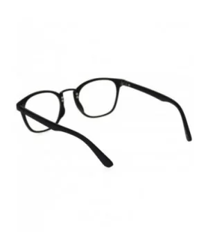 Mens Hipster Elegant Designer Horn Rim Clear Lens Eye Glasses - Matte Black Gunmetal - CA18S29T3Y0 $8.33 Rectangular