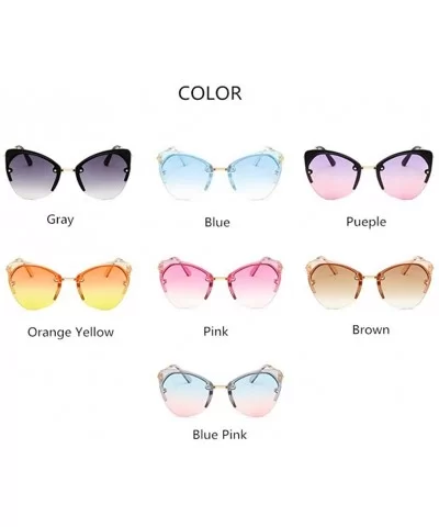 Women Cat's Eye Sunglasses Men Metal Temple Sunglass Women Marine Lens Eyeglasses - Blue - C018R0QS0CT $22.00 Cat Eye