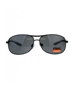 Xloop Sunglasses Mens Fashion Oval Spring Hinge Frame UV 400 - Black (Black) - CX18E2TDYGW $8.79 Oval