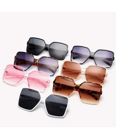 Vintage Oversized Sunglasses Women Men Retro Big Frames Sunglass Shades Pink White Eye Glasses UV400 Eyewear - C6197Y7E6ZW $2...