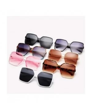 Vintage Oversized Sunglasses Women Men Retro Big Frames Sunglass Shades Pink White Eye Glasses UV400 Eyewear - C6197Y7E6ZW $2...