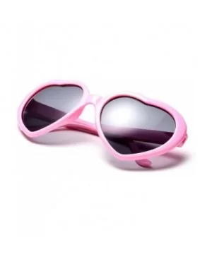 10 Packs Neon Colors Wholesale Heart Sunglasses - Pink - CA18CL47HYR $12.71 Oversized