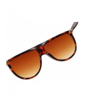 Square Oversized Sunglasses for Women Men Flat Top Fashion Sunnies - Leopard - CF18WIKORZ6 $5.98 Square