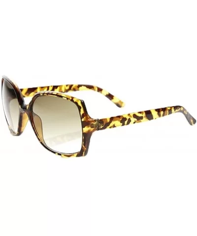 Fashion Culture Women's Ivana Oversized Square Sunglasses (Tortoise - Grey) - CD12KN7I12F $13.89 Oversized