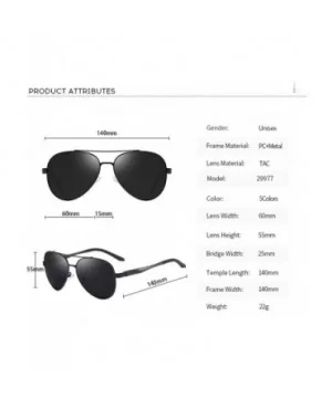 Unisex Aviator Sunglasses for Men/Women Polarized Glasses Aluminum Frame 201977 - C4 - CQ198KITXHR $6.86 Aviator