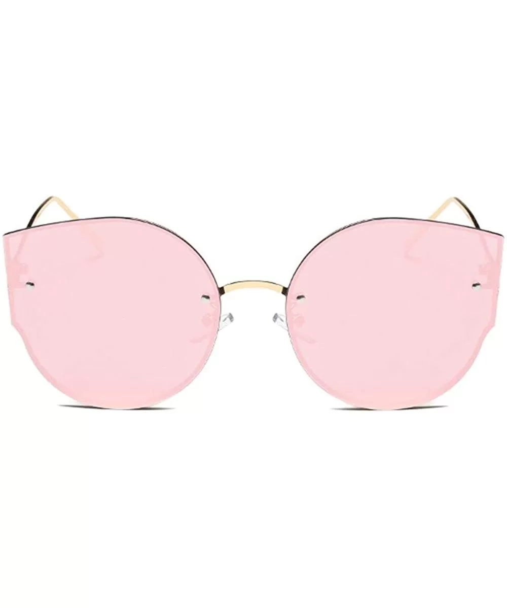 Oversized Sunglasses for Women Mirrored Cat Eye Sunglasses with Glasses Chain Glasses Case Glasses Cloth - C - C1194KXTUEM $8...