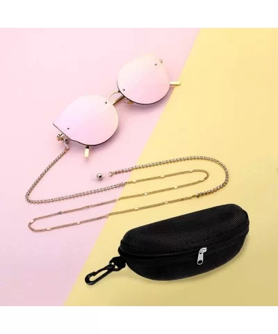 Oversized Sunglasses for Women Mirrored Cat Eye Sunglasses with Glasses Chain Glasses Case Glasses Cloth - C - C1194KXTUEM $8...