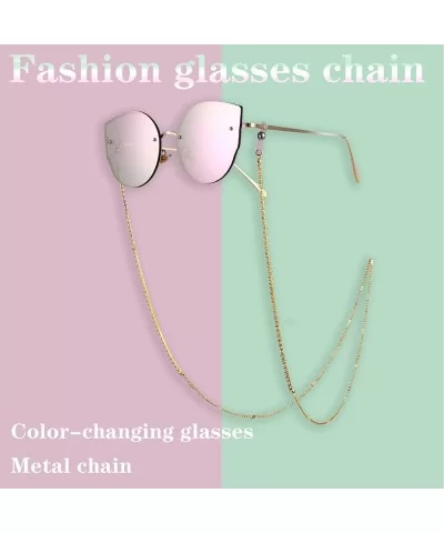 Oversized Sunglasses for Women Mirrored Cat Eye Sunglasses with Glasses Chain Glasses Case Glasses Cloth - C - C1194KXTUEM $8...