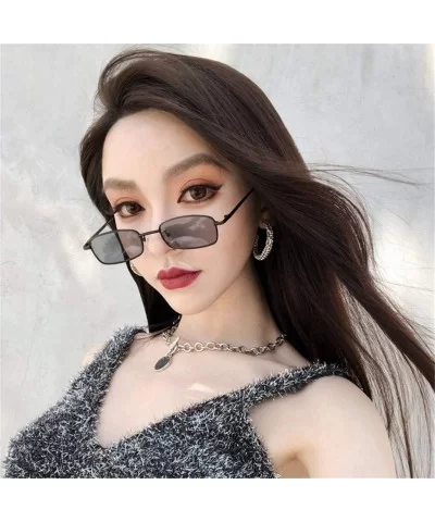 Square Frame Sunglasses for Women Tinted Eyewear Candy Color UV Protection Sun Glasses - A - CJ18X6ICN6U $5.35 Rectangular