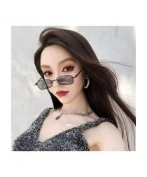 Square Frame Sunglasses for Women Tinted Eyewear Candy Color UV Protection Sun Glasses - A - CJ18X6ICN6U $5.35 Rectangular