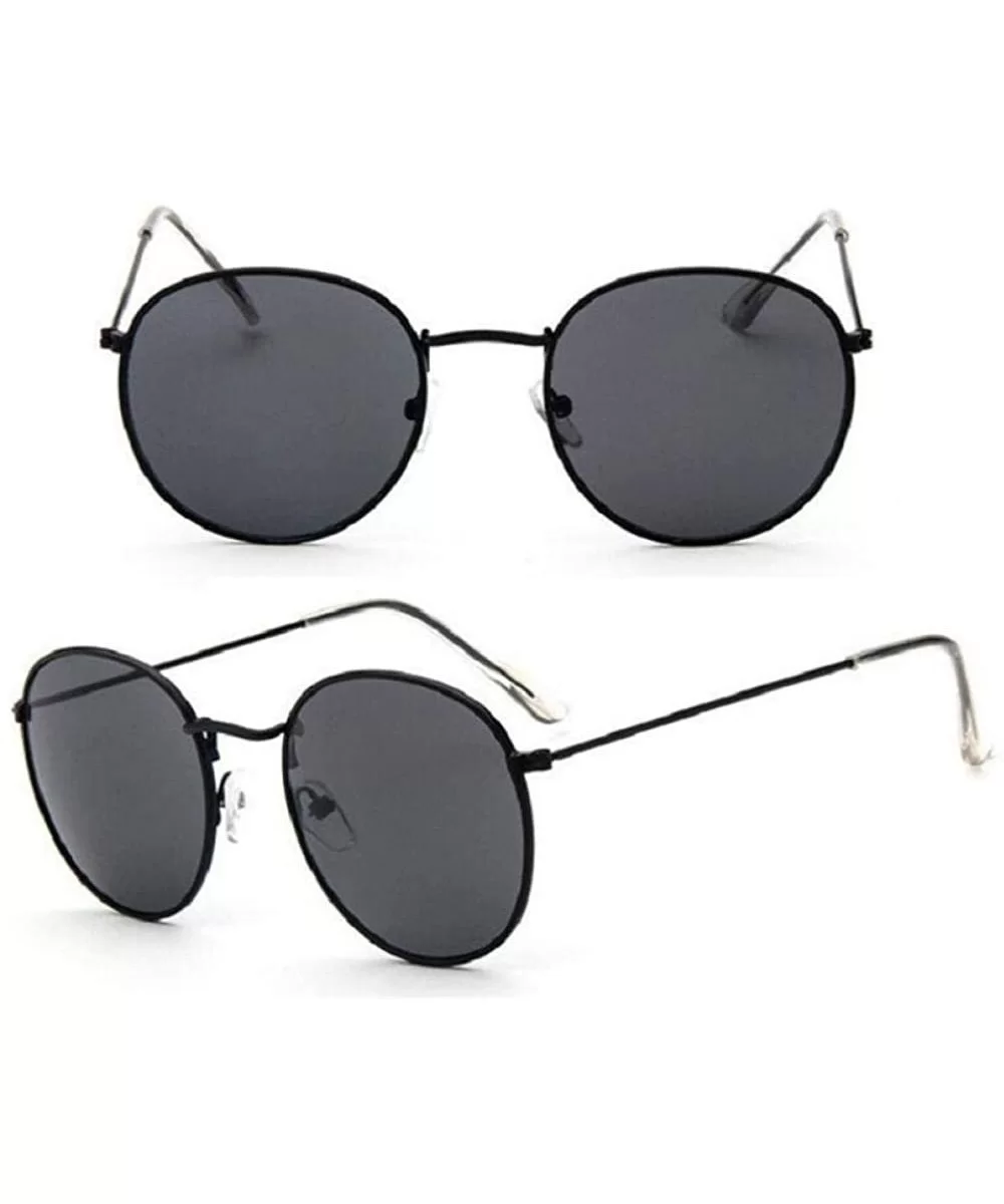 2019 Retro Round Sunglasses Women Brand Designer Sun Glasses For Women Green - Black - C918YR39TC0 $7.41 Round