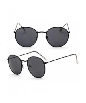 2019 Retro Round Sunglasses Women Brand Designer Sun Glasses For Women Green - Black - C918YR39TC0 $7.41 Round