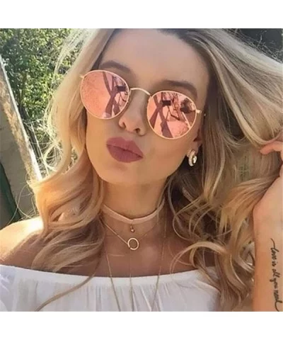 2019 Retro Round Sunglasses Women Brand Designer Sun Glasses For Women Green - Black - C918YR39TC0 $7.41 Round