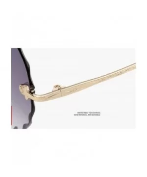 Heart-Shaped Rimless Sunglasses Women Gradient Lens Shade UV Protection - C5 - CP190NANQ60 $6.44 Rimless