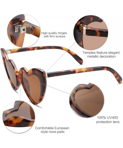 Heart Shaped Sunglasses Clout Goggle Vintage Cat Eye Mod Style Retro Glasses Kurt Cobain SJ2062 - CM18K75R4CC $7.33 Goggle