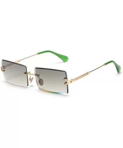 Rimless Sunglasses Women Accessories 2019 Rectangle Female Sun Glasses Eyewear - As in Photo-3 - CY18W6IC2M7 $27.82 Oversized