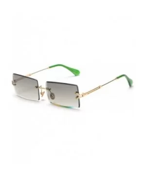 Rimless Sunglasses Women Accessories 2019 Rectangle Female Sun Glasses Eyewear - As in Photo-3 - CY18W6IC2M7 $27.82 Oversized