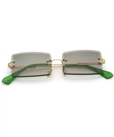 Rimless Sunglasses Women Accessories 2019 Rectangle Female Sun Glasses Eyewear - As in Photo-3 - CY18W6IC2M7 $27.82 Oversized