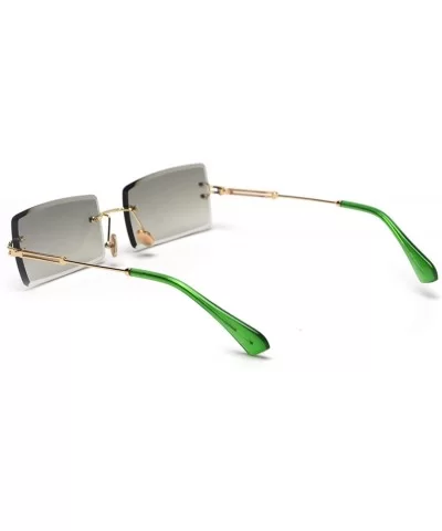 Rimless Sunglasses Women Accessories 2019 Rectangle Female Sun Glasses Eyewear - As in Photo-3 - CY18W6IC2M7 $27.82 Oversized