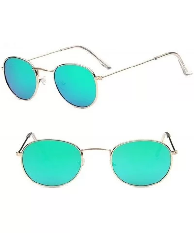 2019 Retro Round Sunglasses Women Brand Designer Sun Glasses For Women Green - Black - C918YR39TC0 $7.41 Round