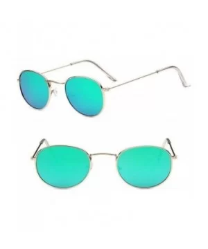 2019 Retro Round Sunglasses Women Brand Designer Sun Glasses For Women Green - Black - C918YR39TC0 $7.41 Round