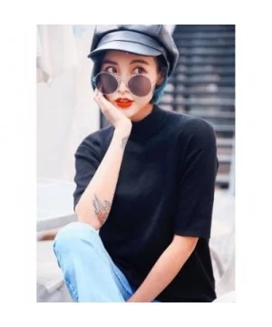 Korean metal sunglasses - Black Color - CI12JTEBTCH $31.75 Goggle