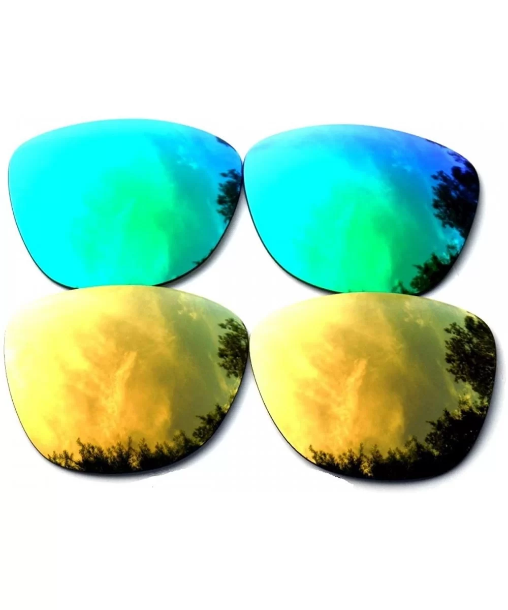 Replacement Lenses Frogskins Gold&Green Color Polarized 2 Pairs-! - Gold&green - CU125VKDHSR $12.84 Oversized